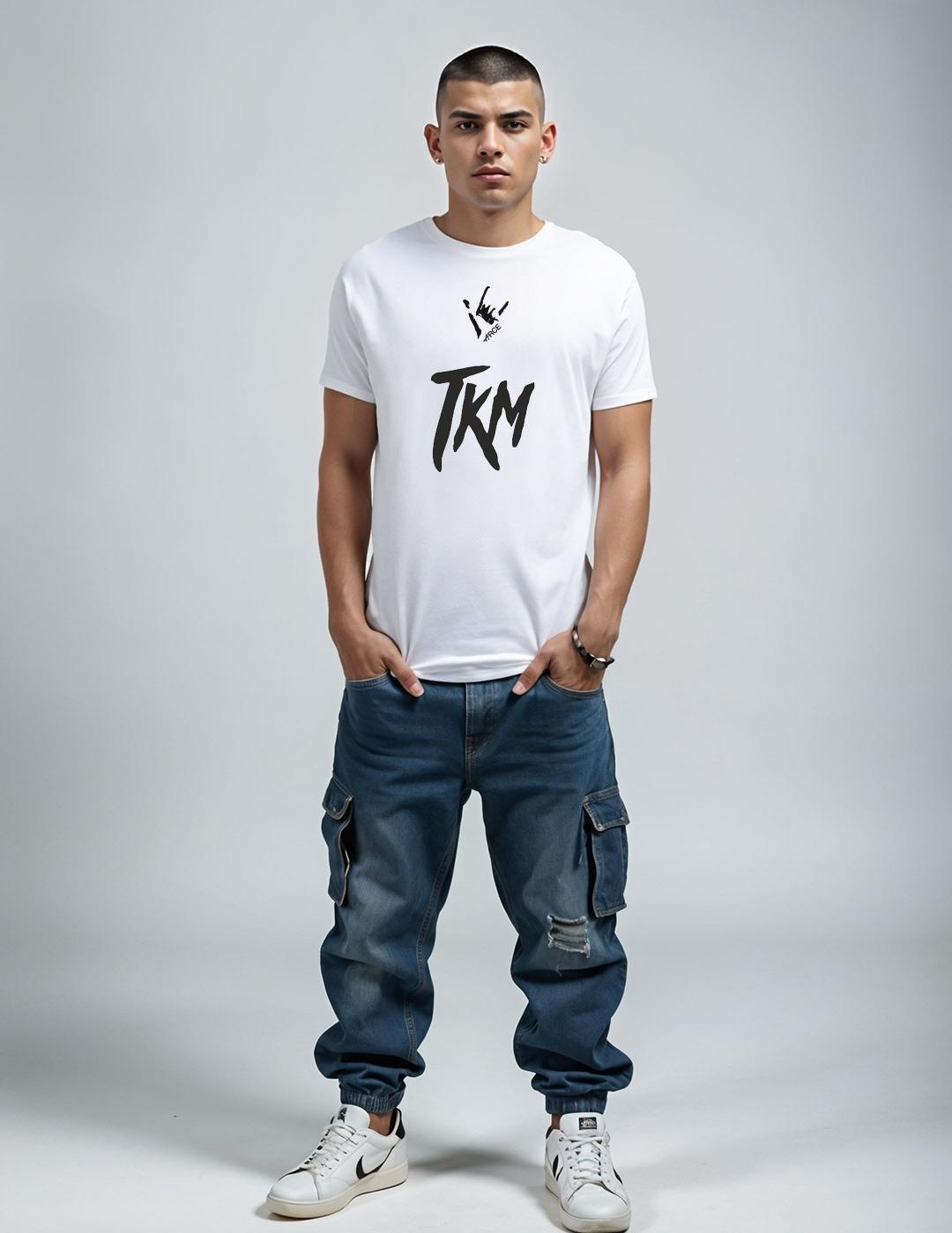 Camiseta blanca unisex TKM | Arce Perro Viejo