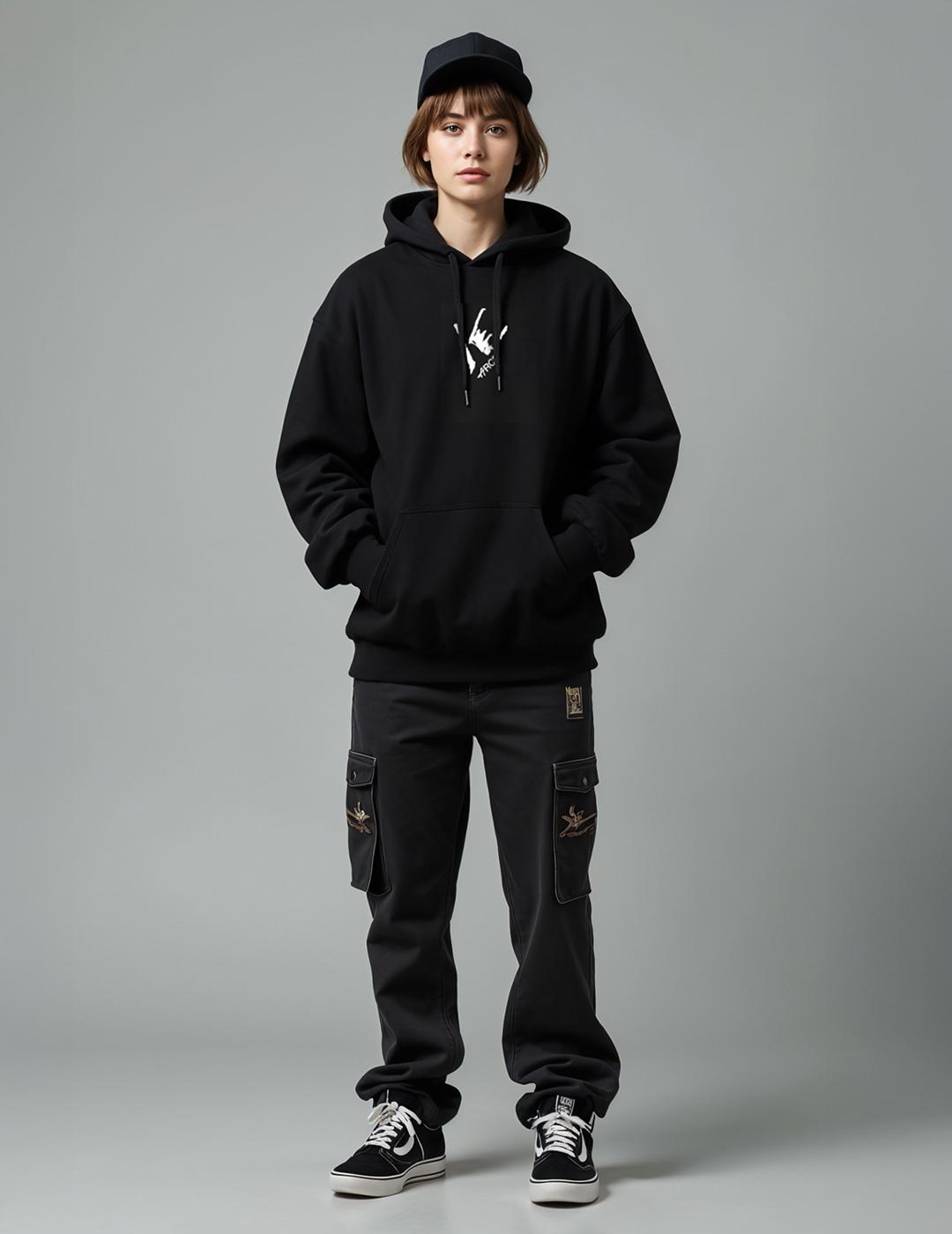 Sudadera unisex negra con capucha Un Perro Mi Amor | Arce Perro Viejo