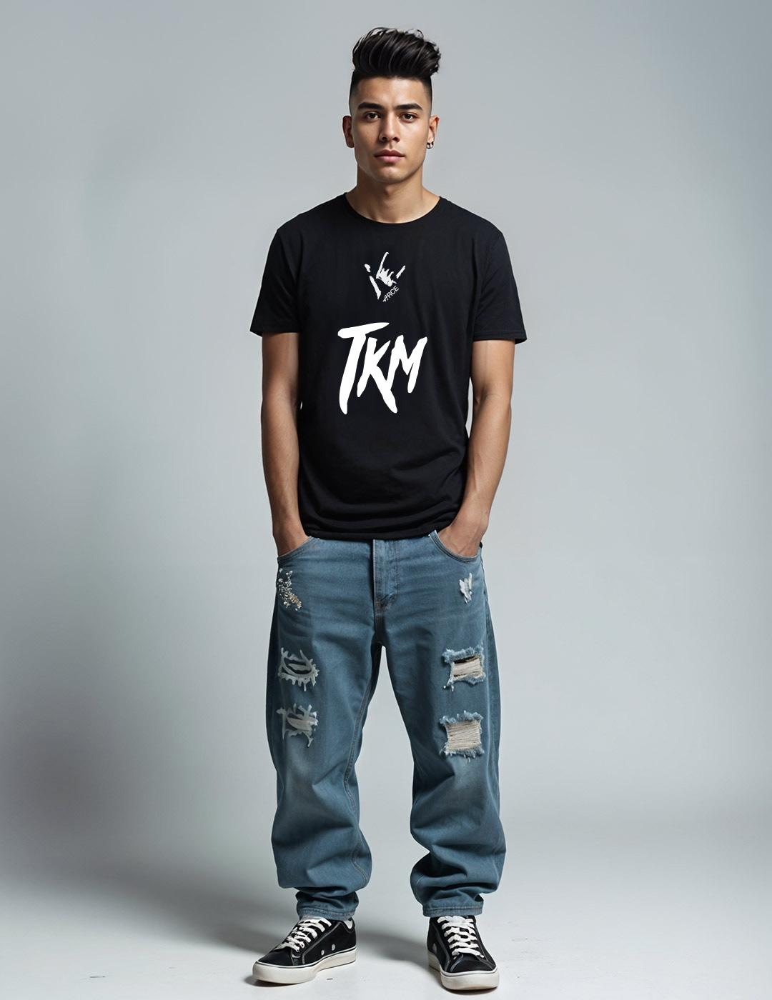 Camiseta negra unisex TKM | Arce Perro Viejo