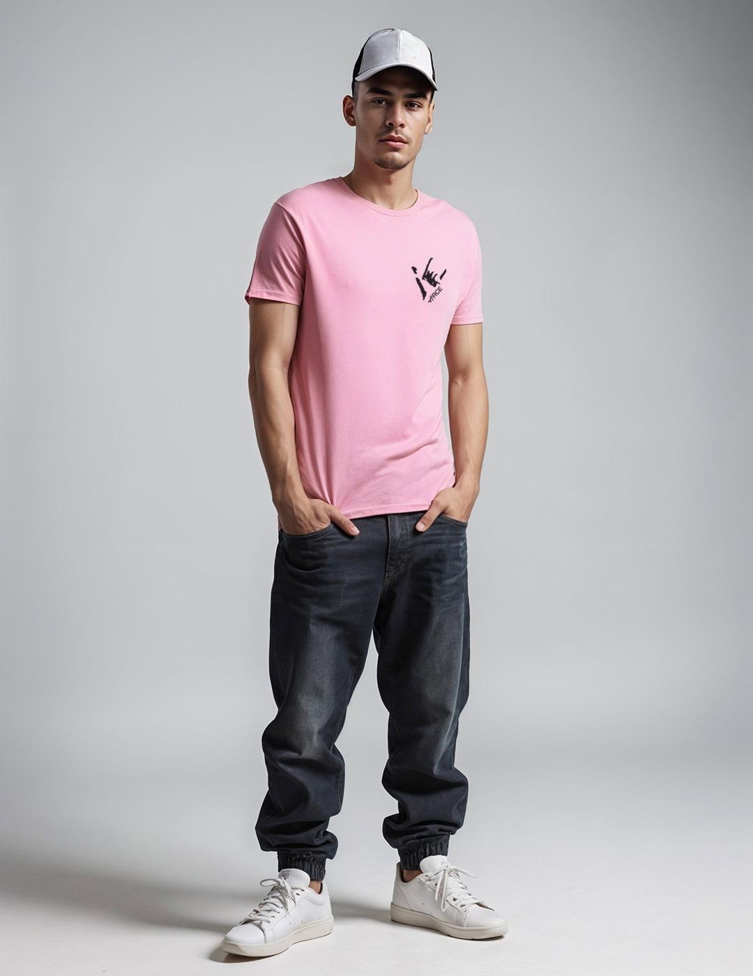 Camiseta rosa unisex Desaparecen hoy | Arce Perro Viejo